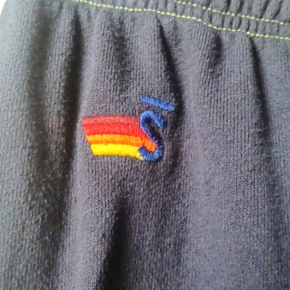 Cute Sweatpants Chevron Striped Leg Size Medium Jogger Track Pants Retro Aviator - Picture 2 of 13